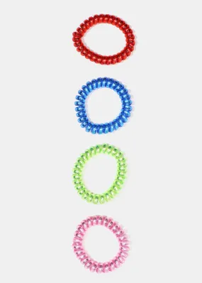 4-Piece Colorful Spiral Ties