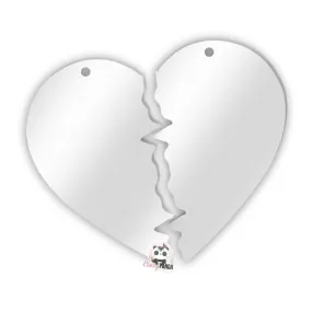 Acrylic Blank Clear Heart Beat 60x52x3mm {Recommended for Sublimation}