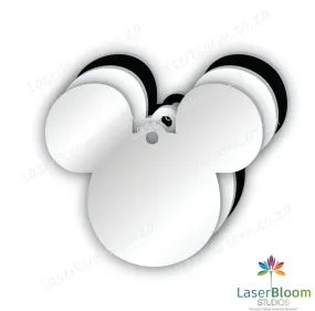 Acrylic Blank Mickey Mouse- Select Your Thickness (1.5mm, 2mm, 3mm)