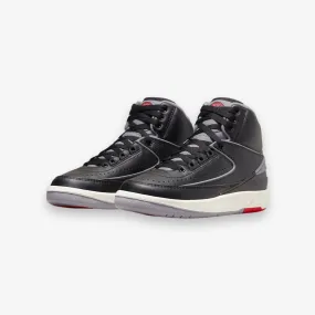 Air Jordan 2 Retro (GS) Black Cement Grey Fire Red DQ8562-001