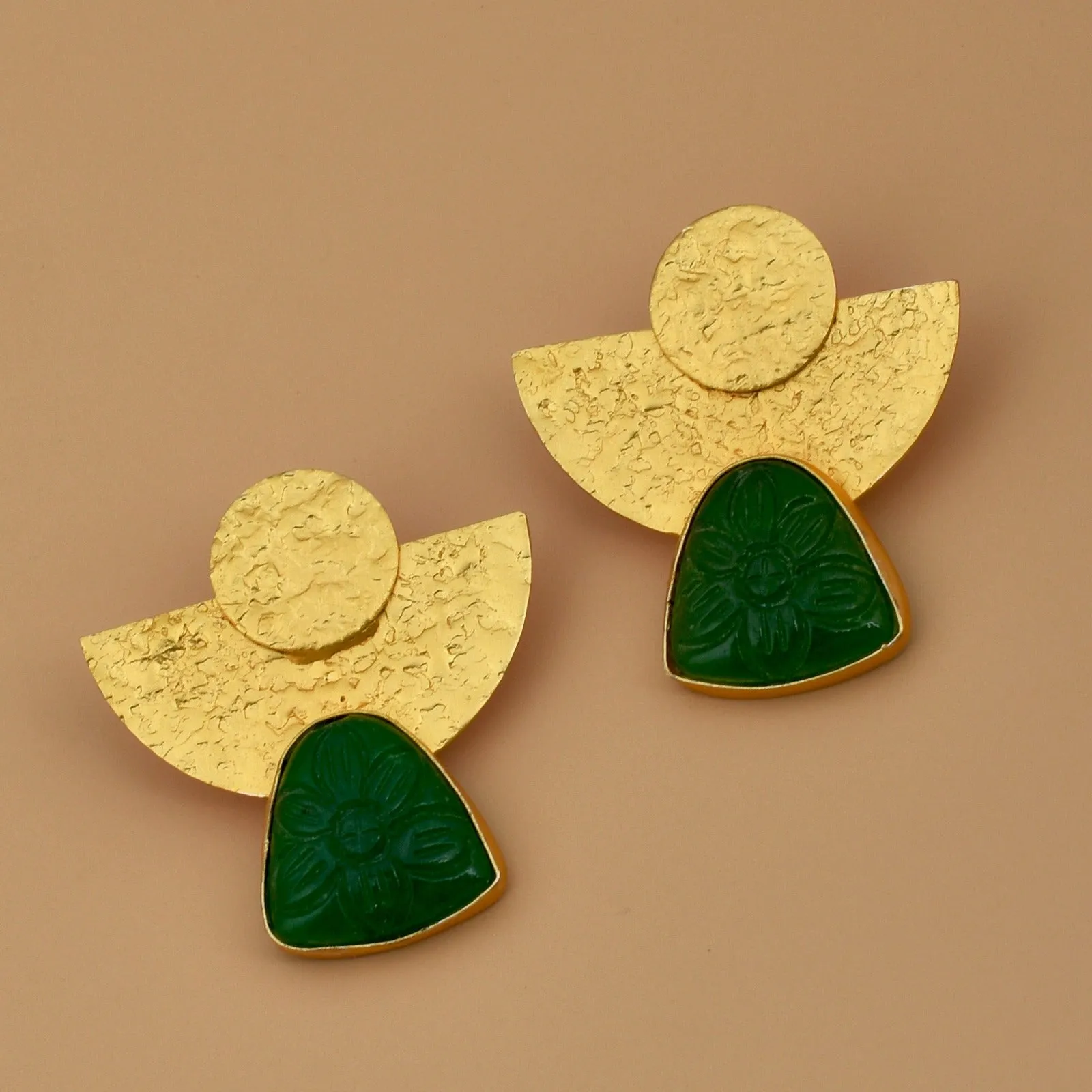 Anisha Matte Gold Studs