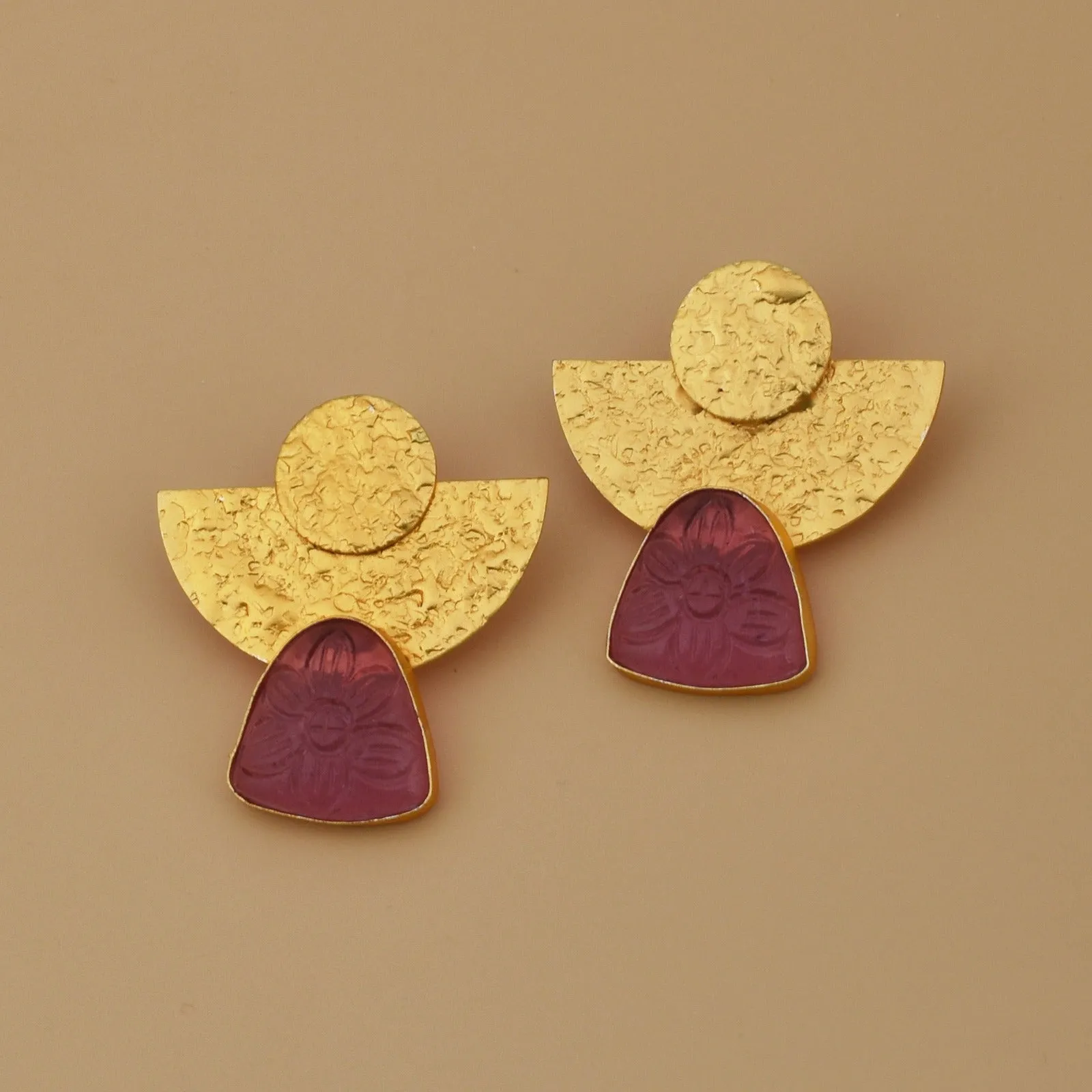 Anisha Matte Gold Studs