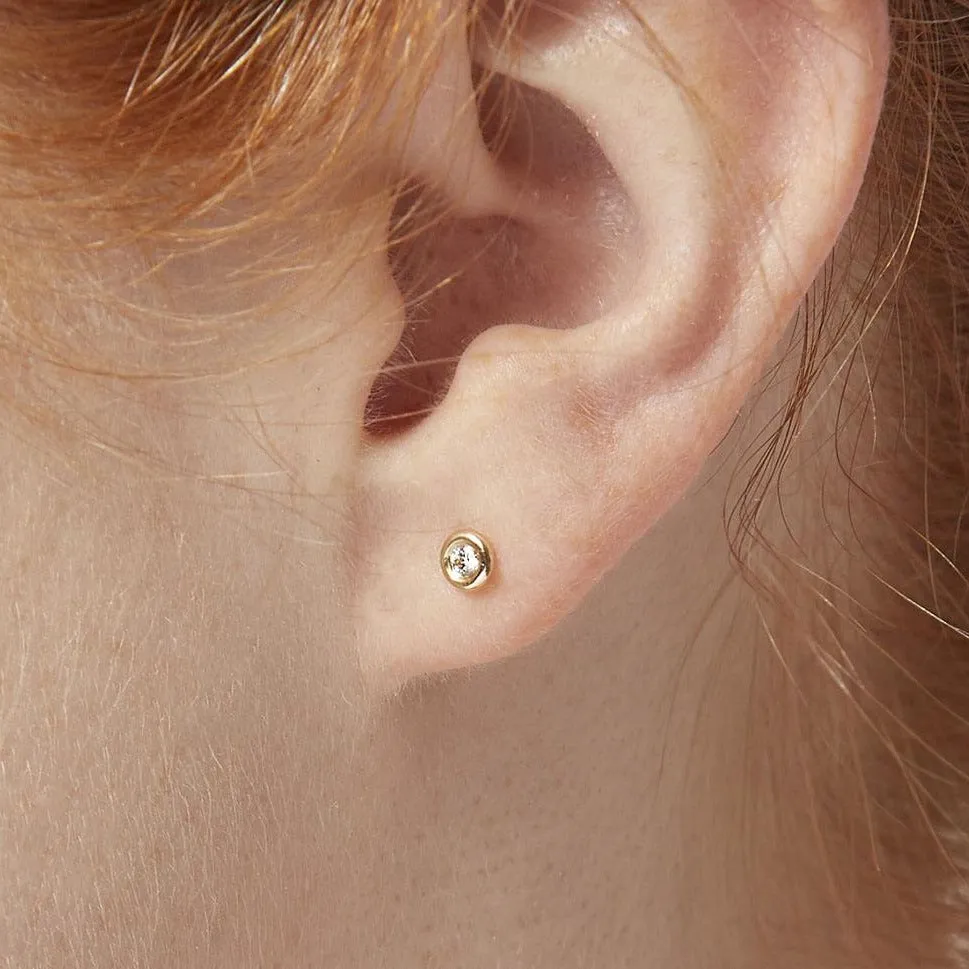 Baby Stud Earrings With Diamond