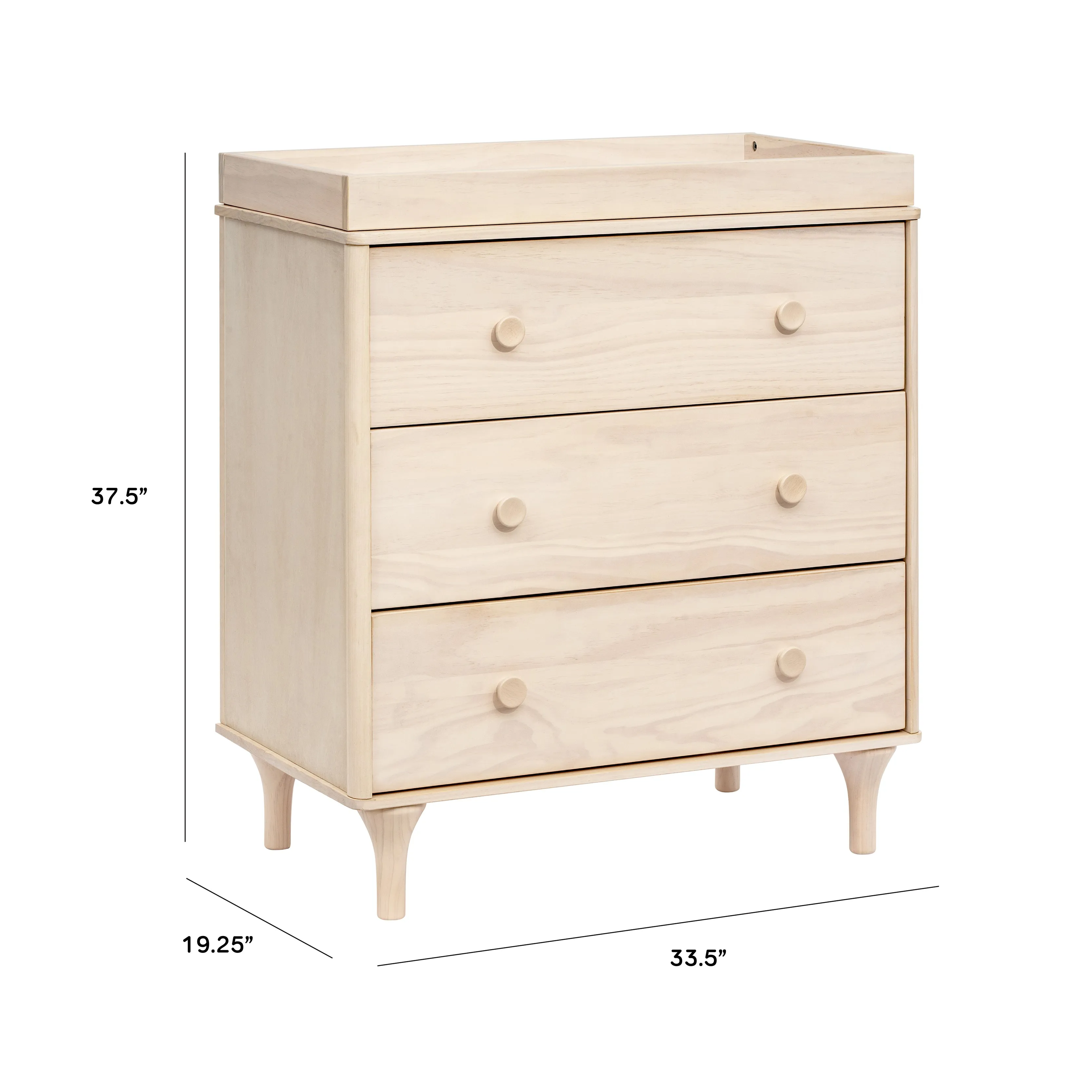 Babyletto Lolly 3-Drawer Changer Dresser with Removable Changing Tray