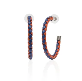 Blue and Orange Braided Hoop