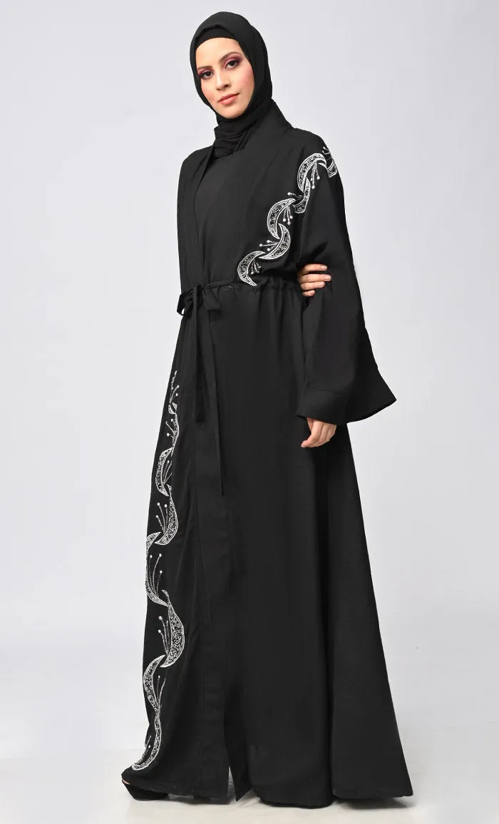 Buy Modest Islamic Embroidered Detailing Shrug\Bisht