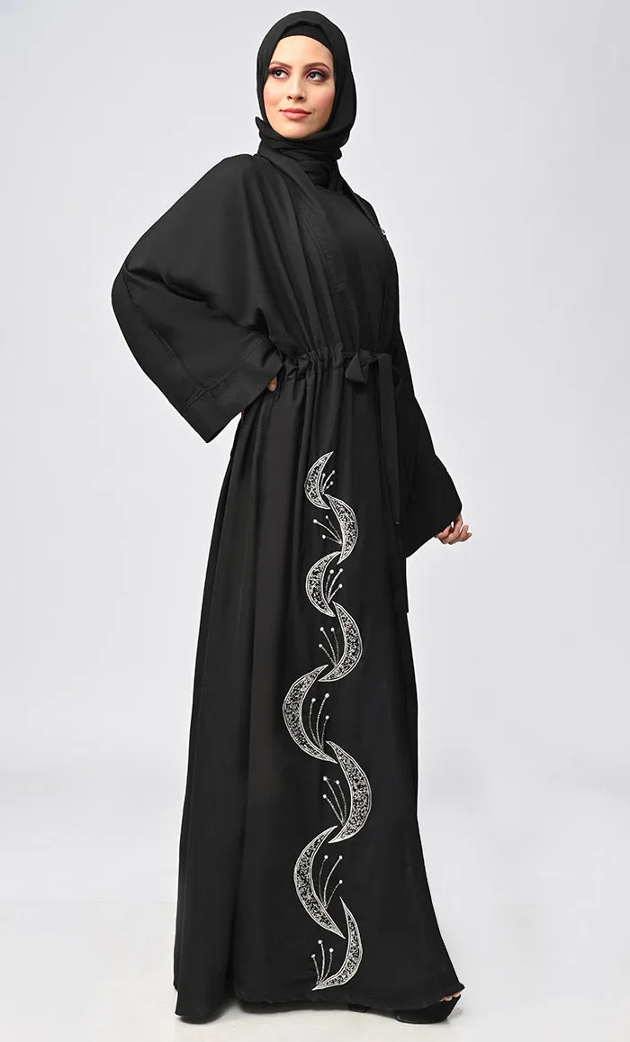 Buy Modest Islamic Embroidered Detailing Shrug\Bisht