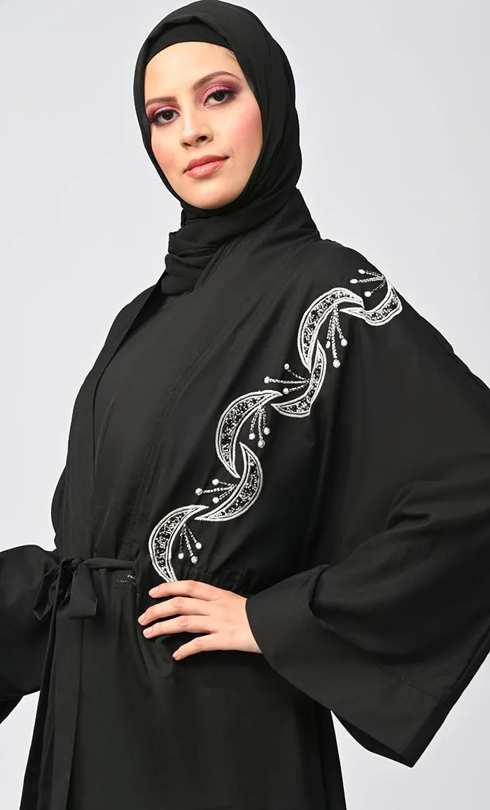 Buy Modest Islamic Embroidered Detailing Shrug\Bisht