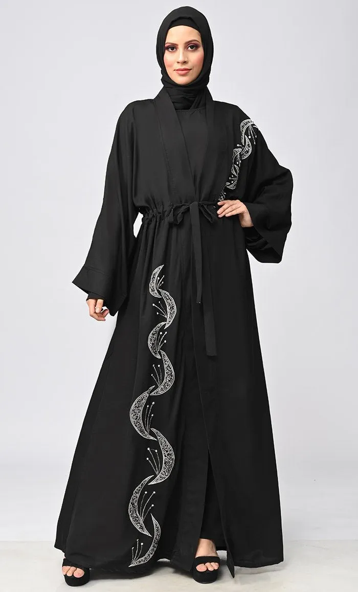 Buy Modest Islamic Embroidered Detailing Shrug\Bisht