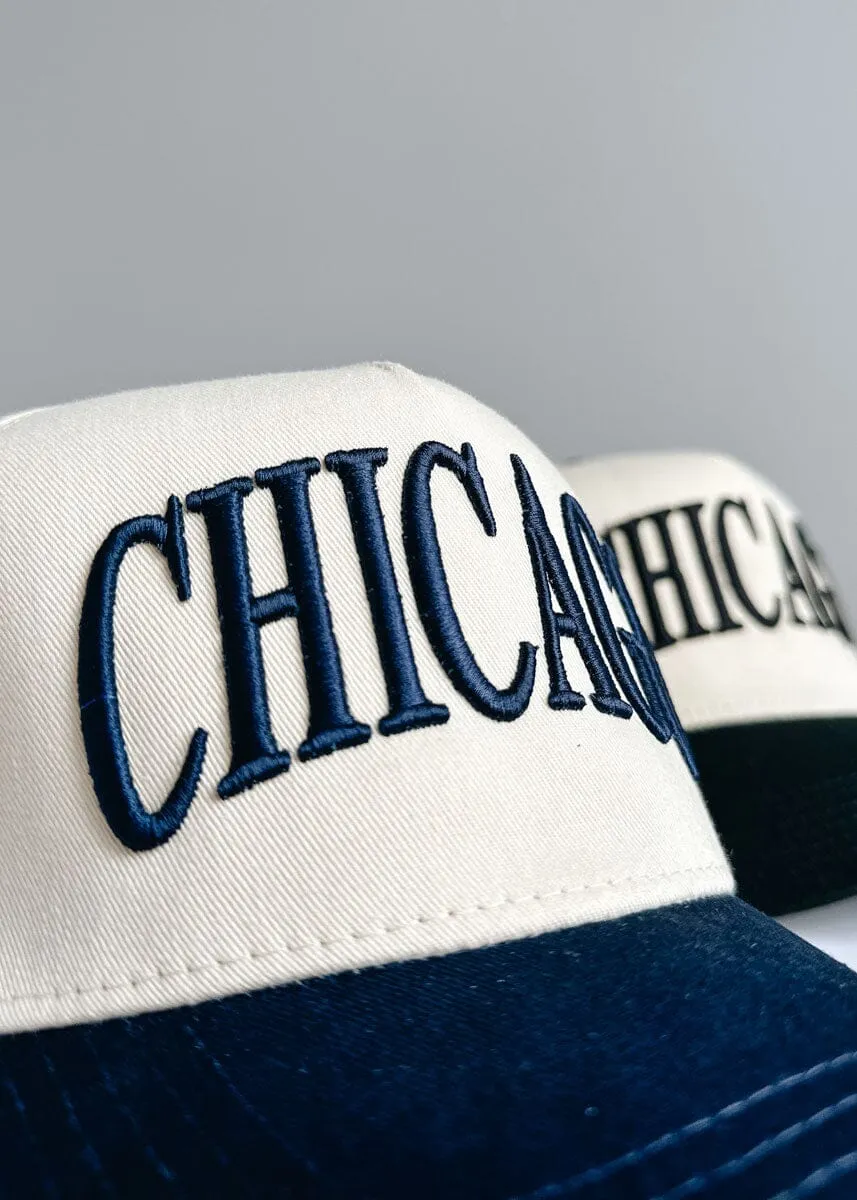 Chicago Puff Baseball Cap - Navy