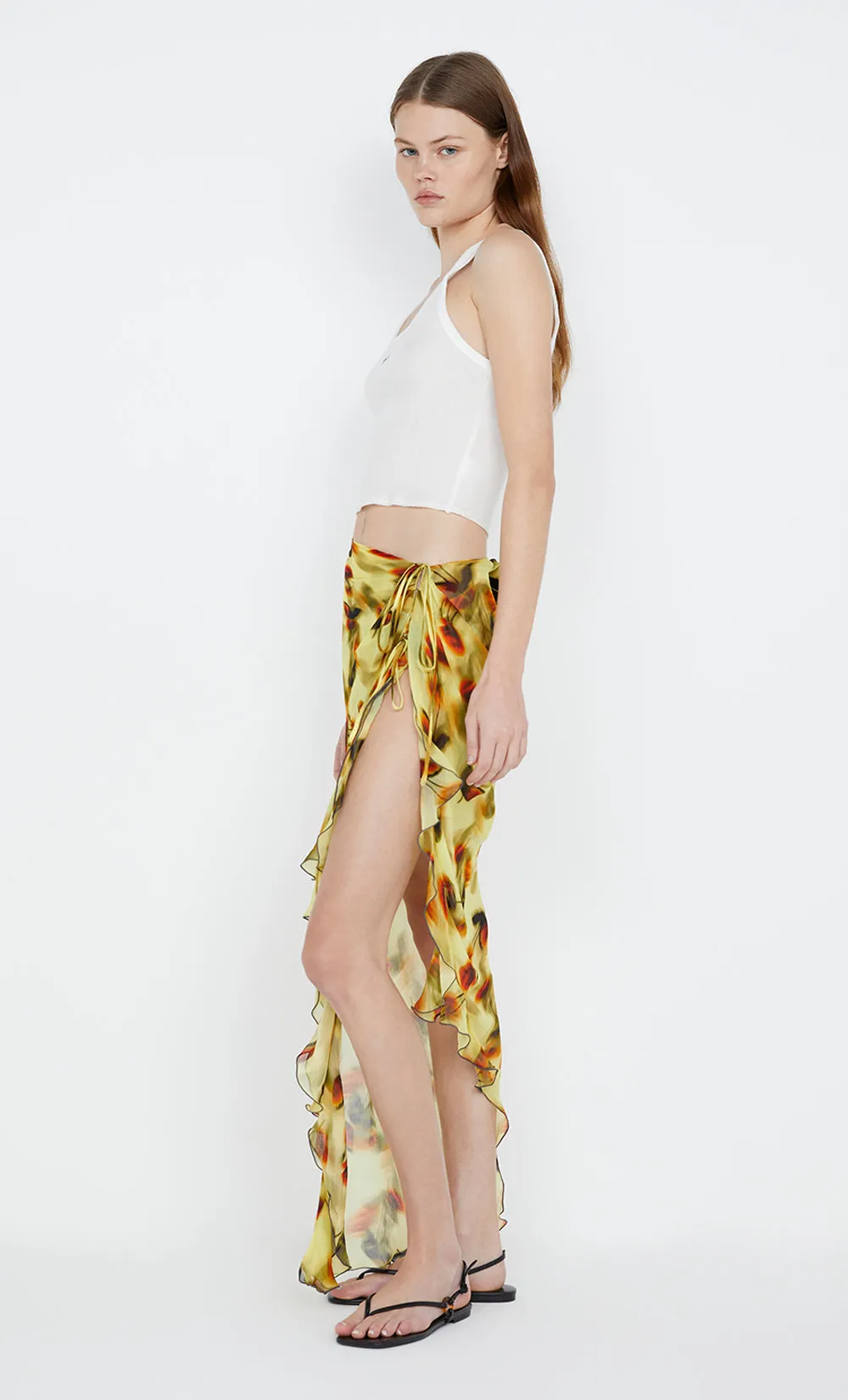 FIORE WRAP SKIRT - CITRUS ROSE