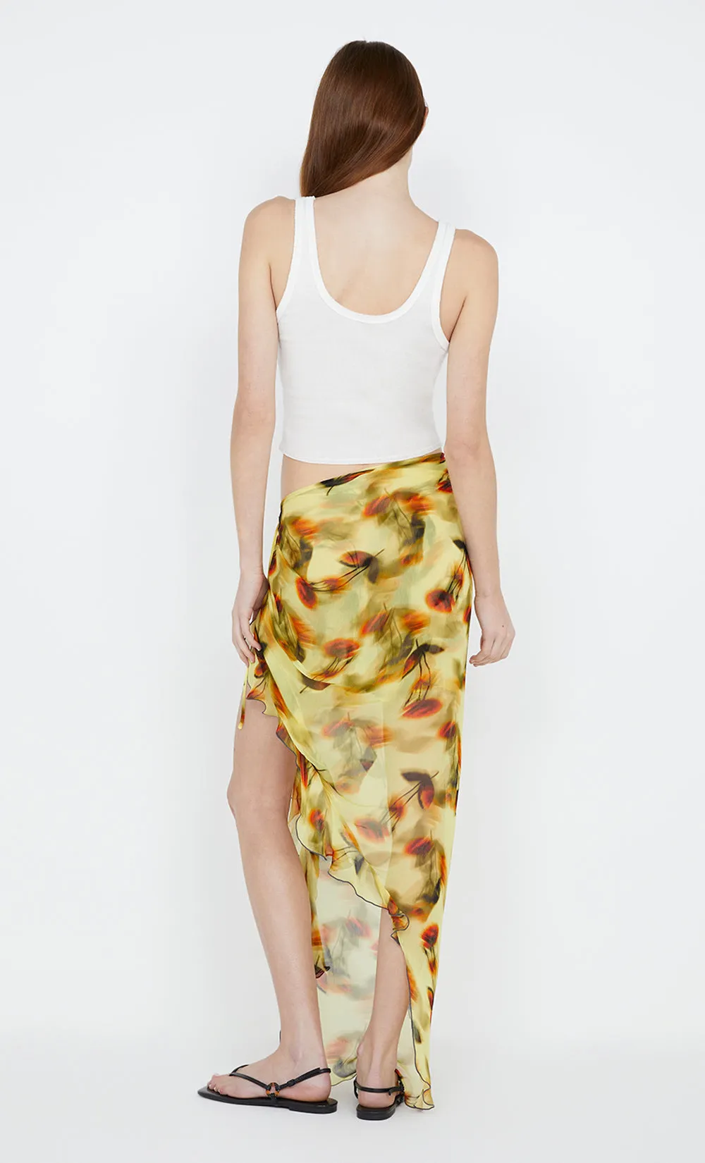 FIORE WRAP SKIRT - CITRUS ROSE