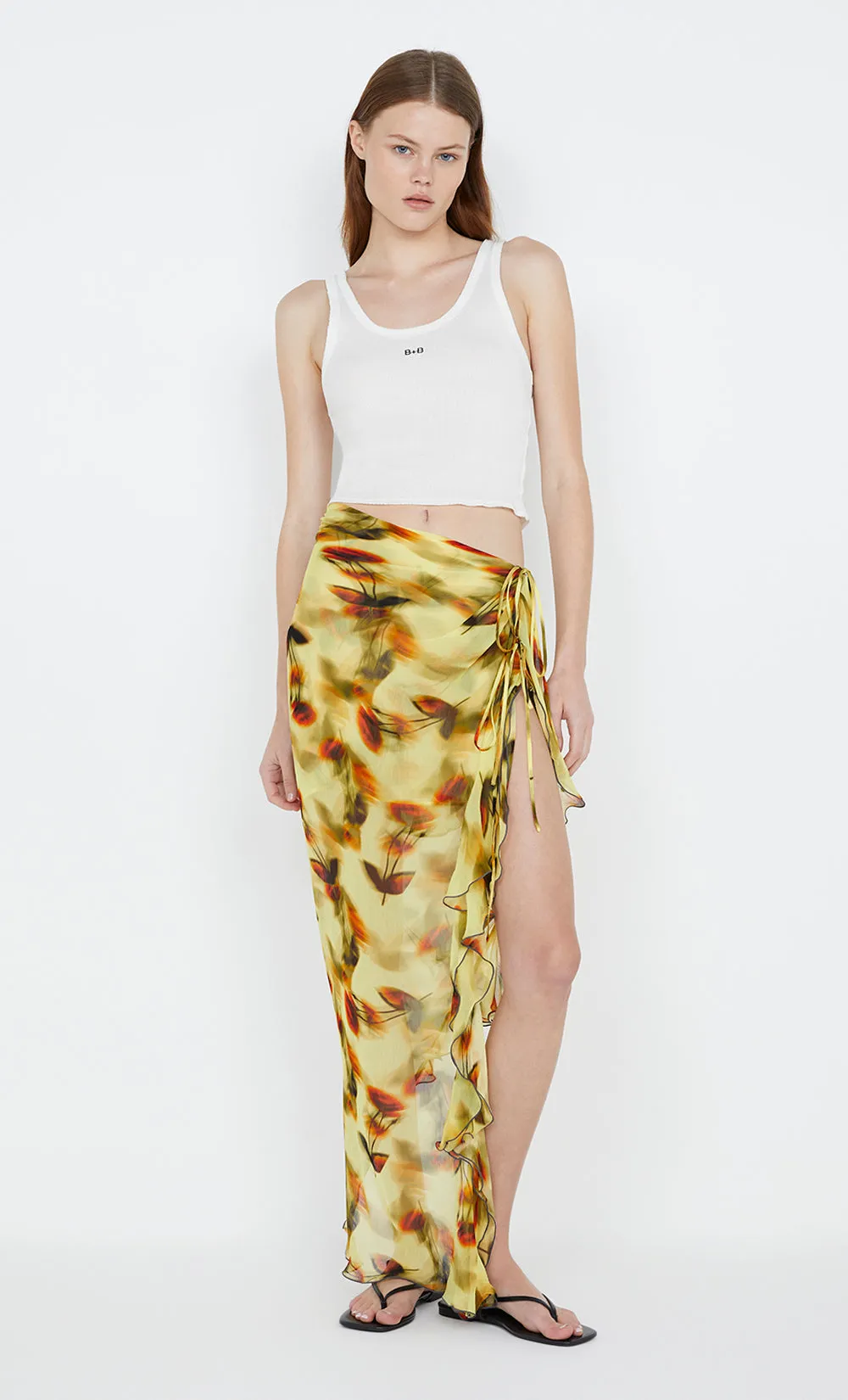 FIORE WRAP SKIRT - CITRUS ROSE