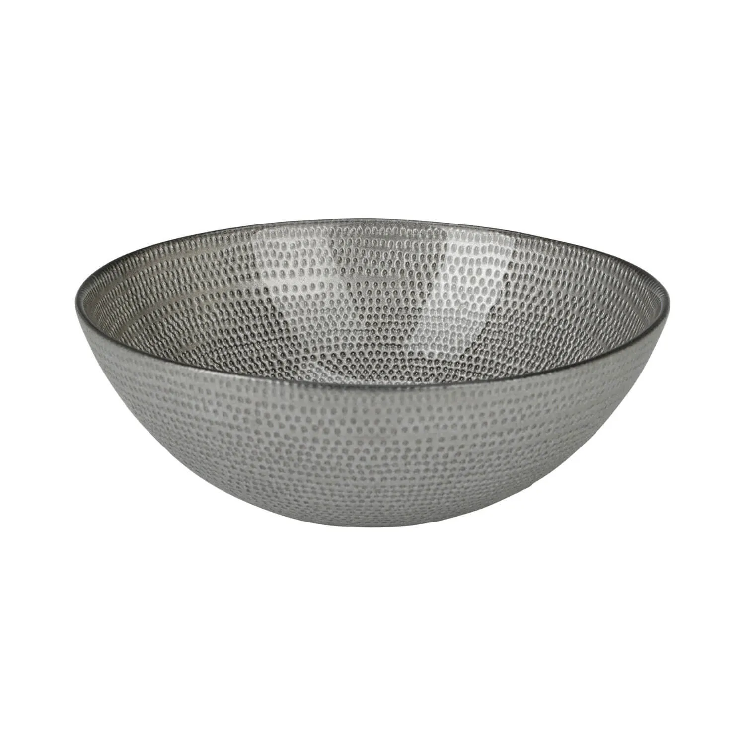 Glass Bowl - 15cm - Grey with Spots