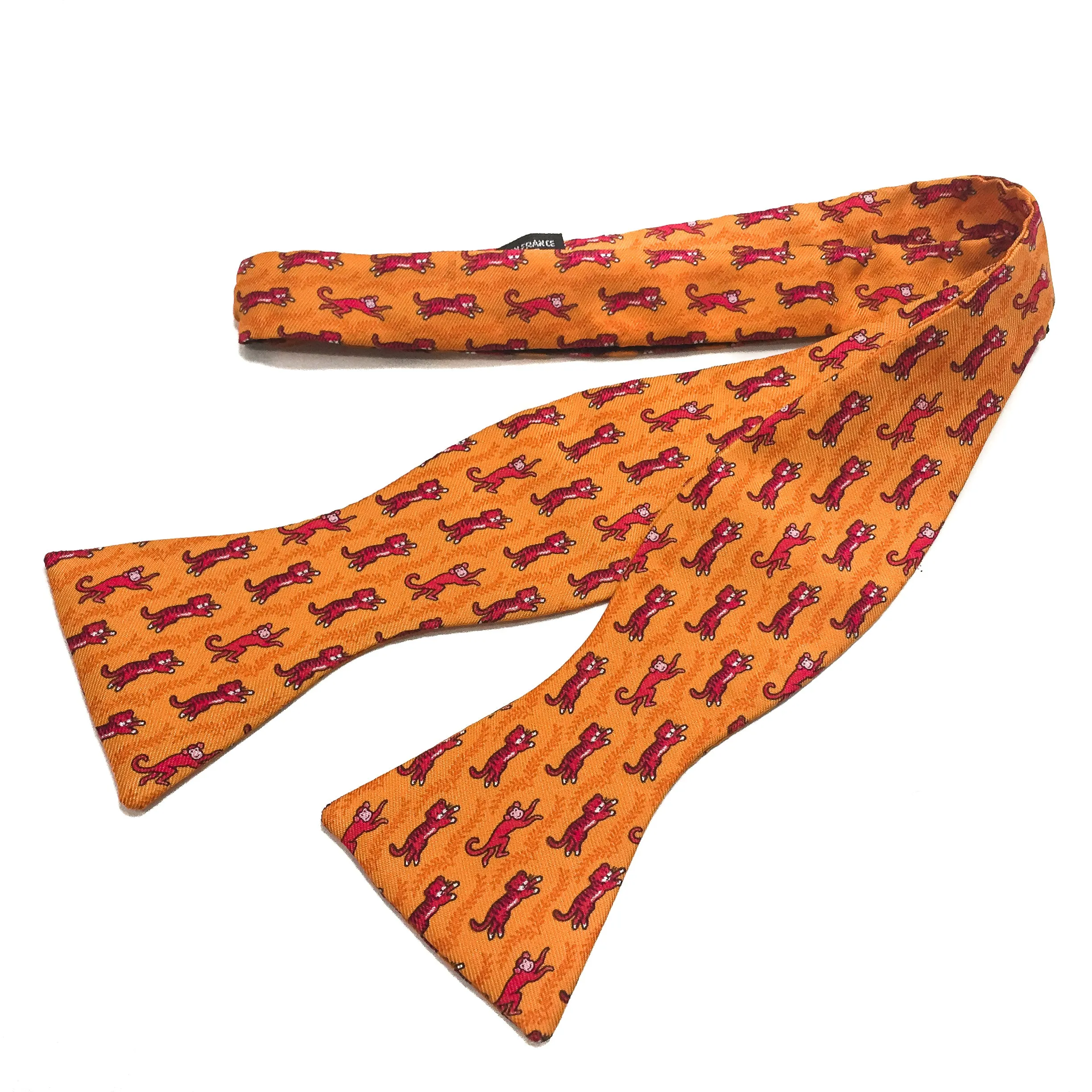 Hermes Silk Bow Tie Orange