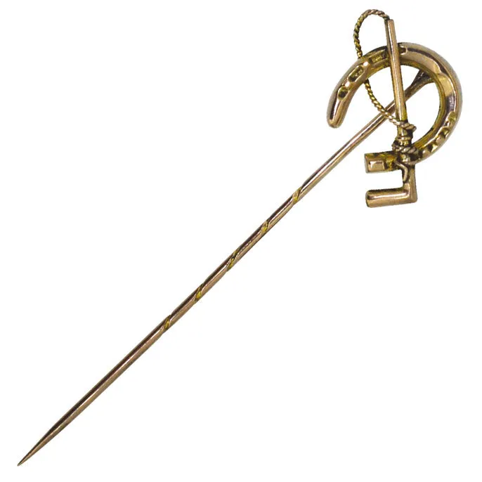 Horse Shoe & Whip Tie Pin