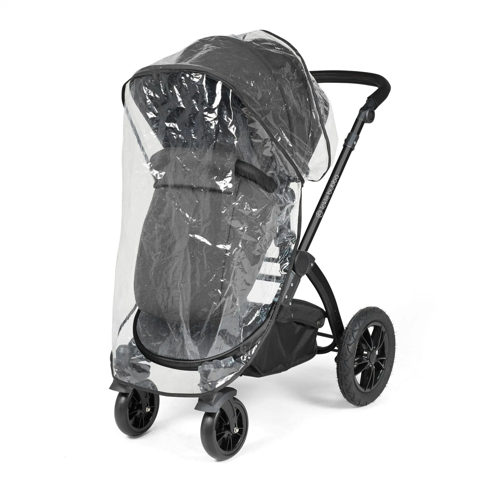 Ickle Bubba Stomp Luxe 3-in-1 I-Size Travel System - Black / Charcoal Grey / Black