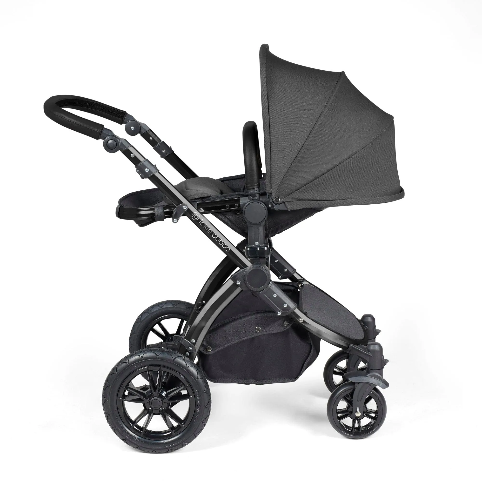 Ickle Bubba Stomp Luxe 3-in-1 I-Size Travel System - Black / Charcoal Grey / Black