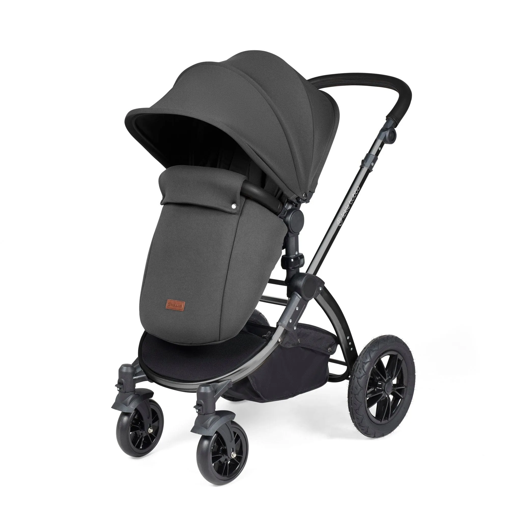 Ickle Bubba Stomp Luxe 3-in-1 I-Size Travel System - Black / Charcoal Grey / Black