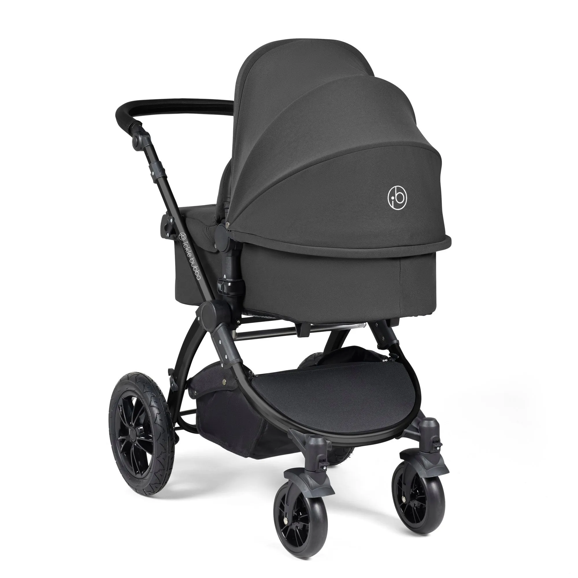 Ickle Bubba Stomp Luxe 3-in-1 I-Size Travel System - Black / Charcoal Grey / Black