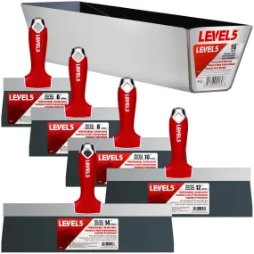 Level 5 Blue Steel Drywall Taping Knife Set 5-605