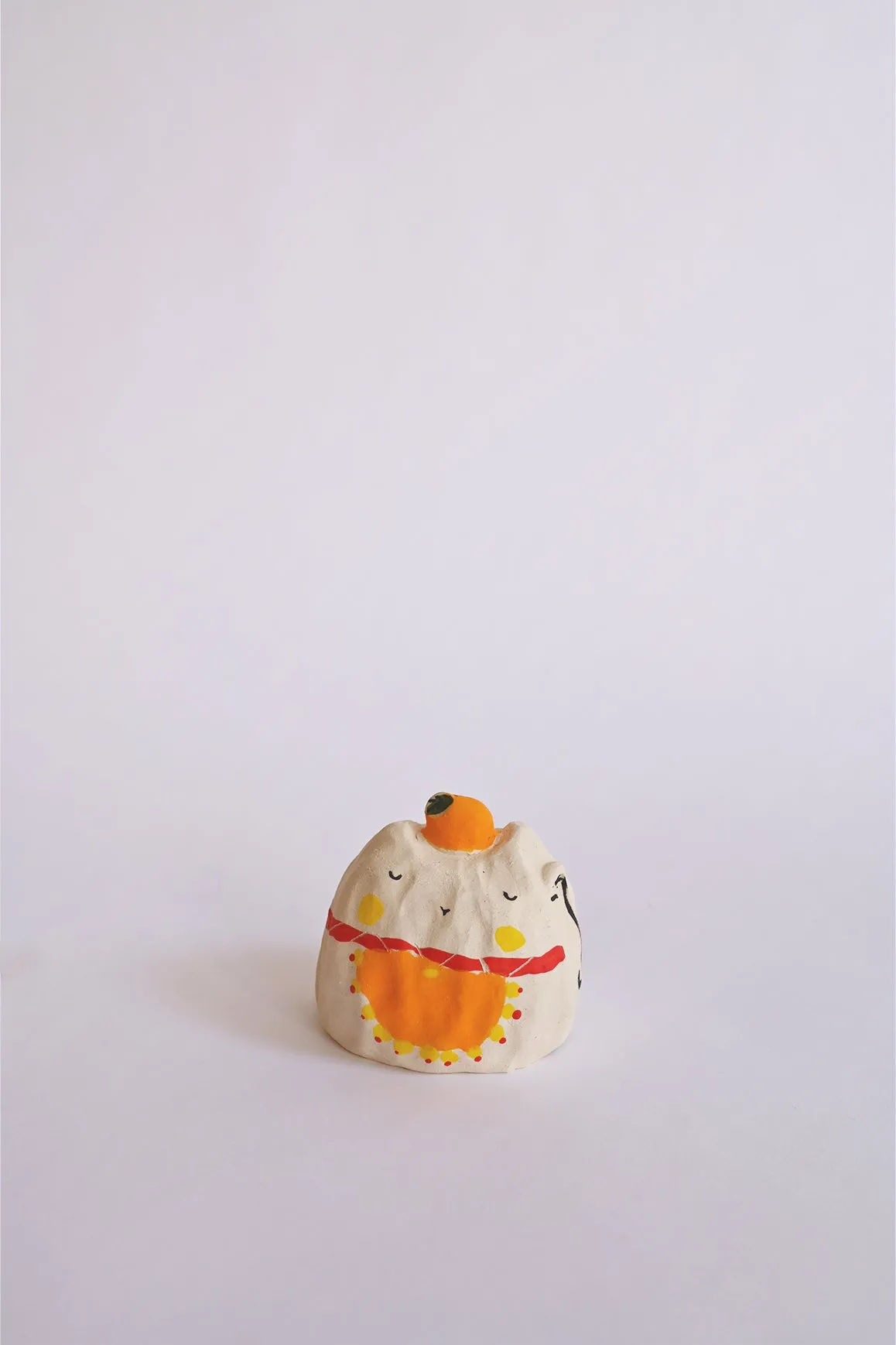 Maneki Neko with Mandarin – Red