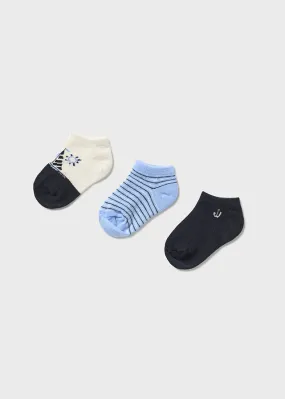 Mayoral 10397 091 - Navy Set of 3 Sock