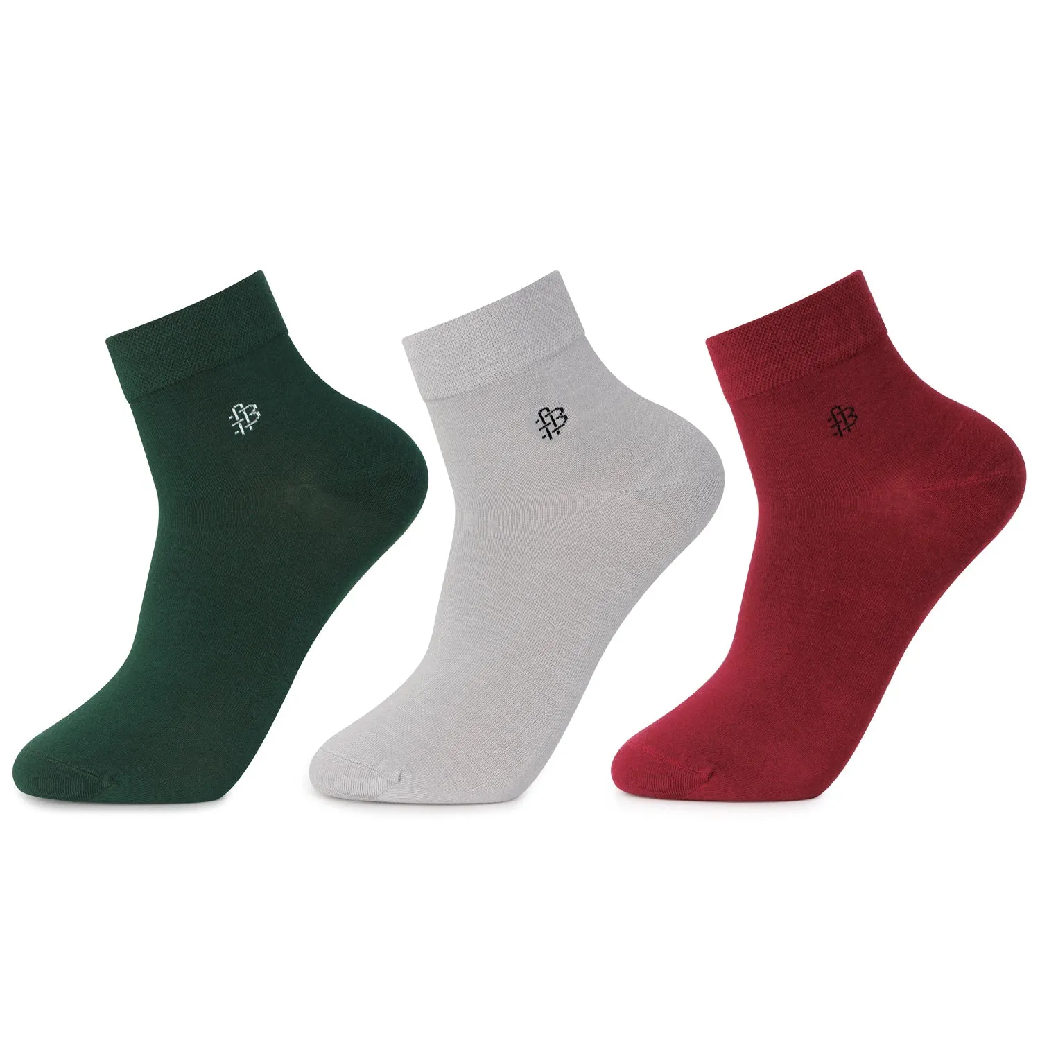 Men's Seamless Fit Bamboo Ankle Socks | Assorted - Pack of 3