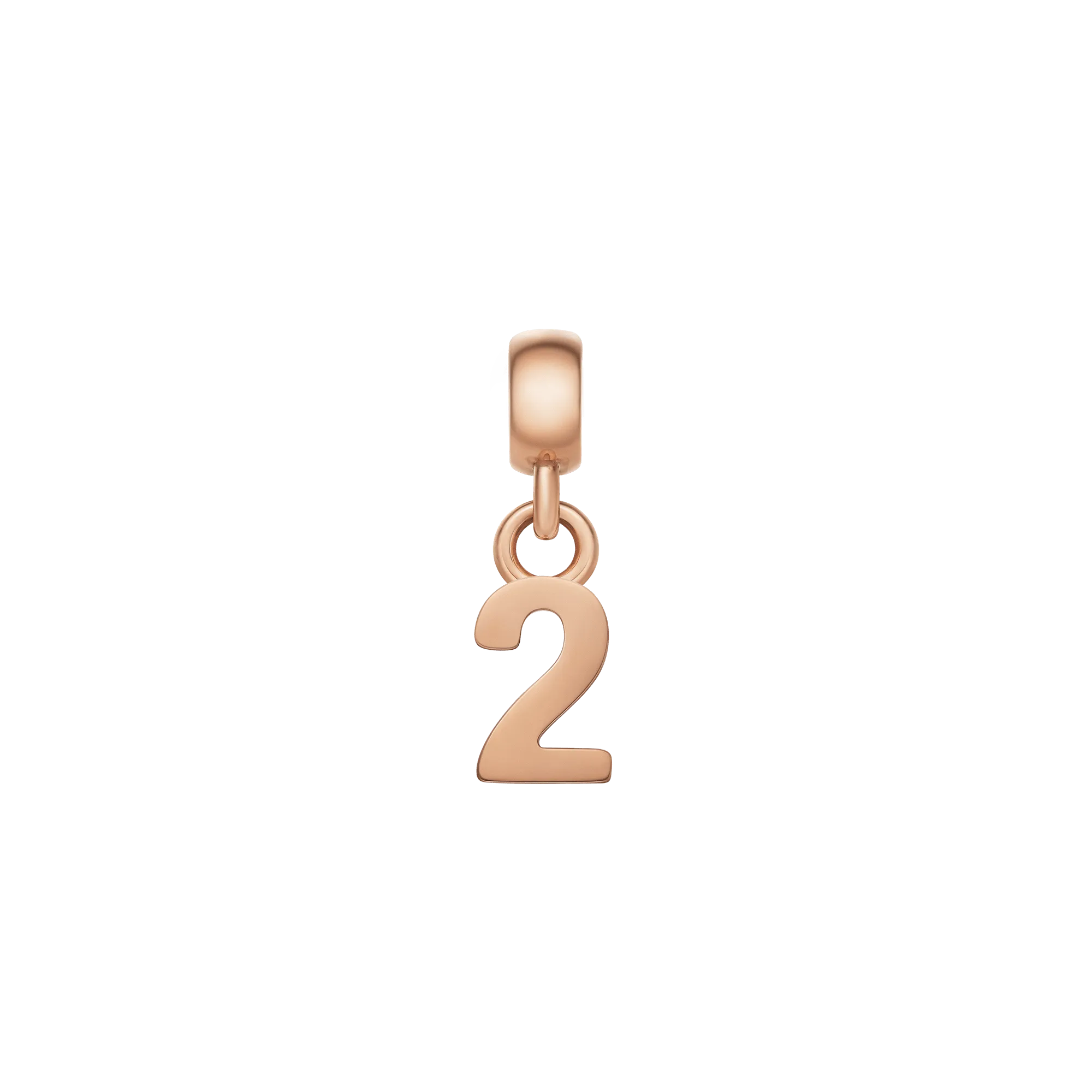 Number Charm Rose Gold