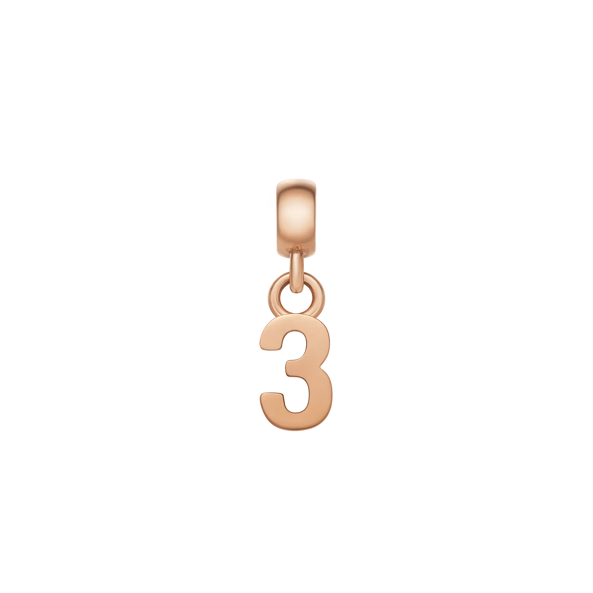 Number Charm Rose Gold