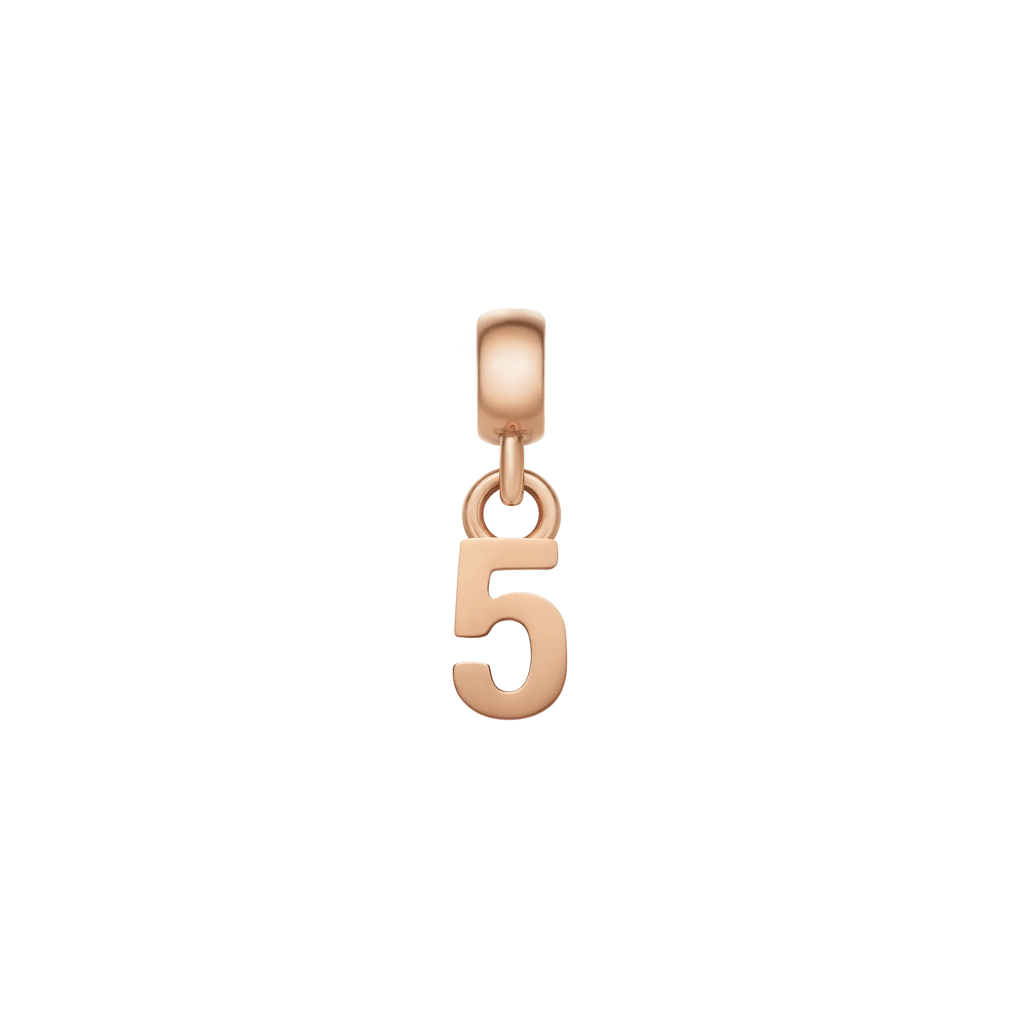 Number Charm Rose Gold