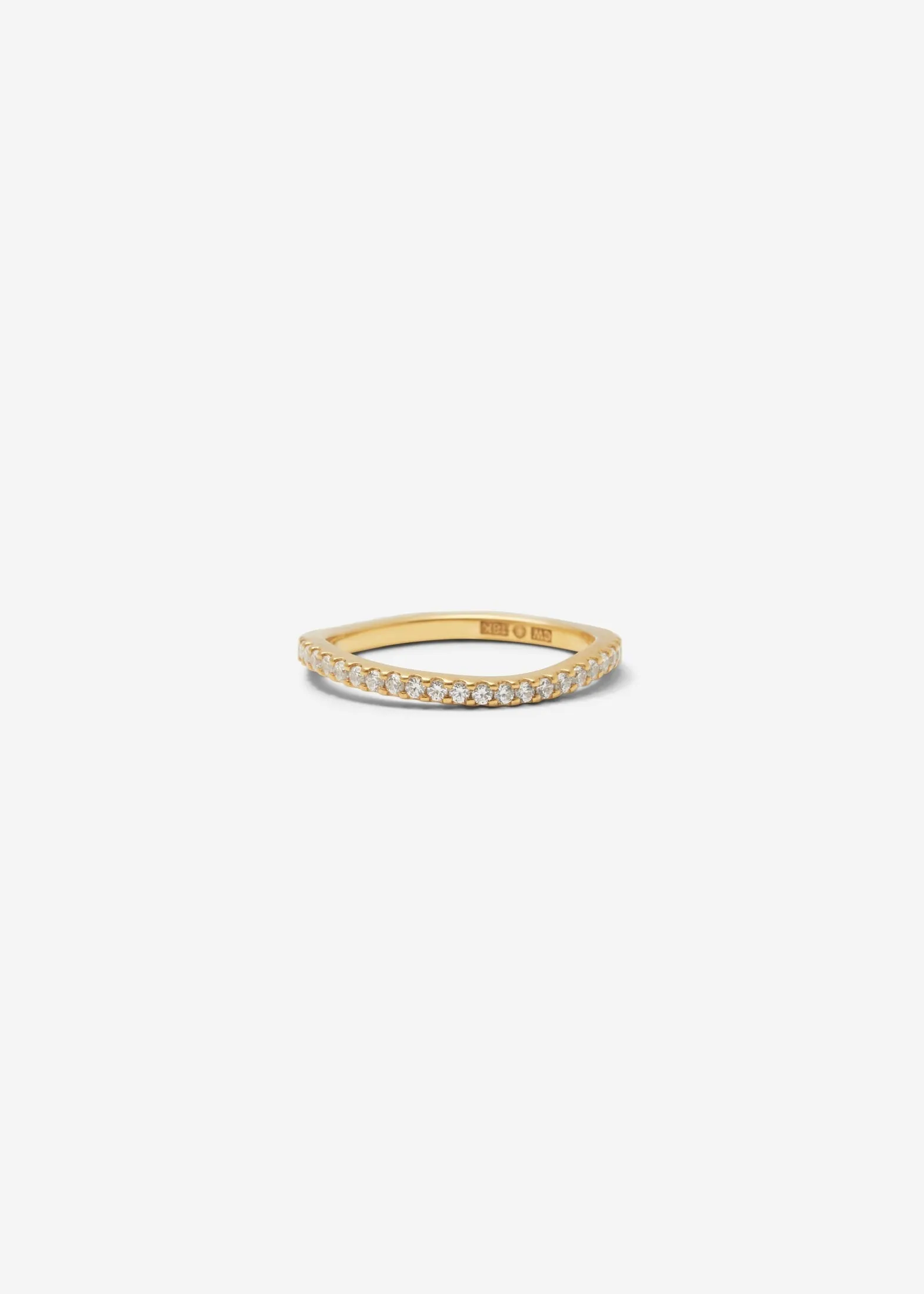 Organic Scallop Set Full Eternity Band 0.01 ct