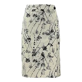 Prada Print Motif Wrap Skirt