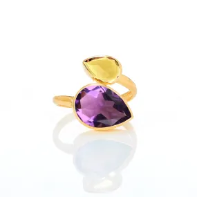 Ring - Amethyst & Citrine