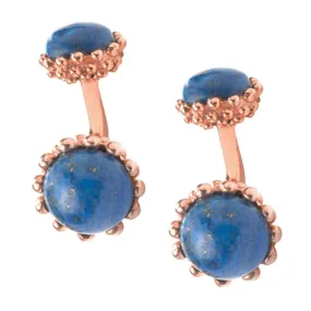 Rose Gold Lapis Lazuli Golden Acorn Cufflinks