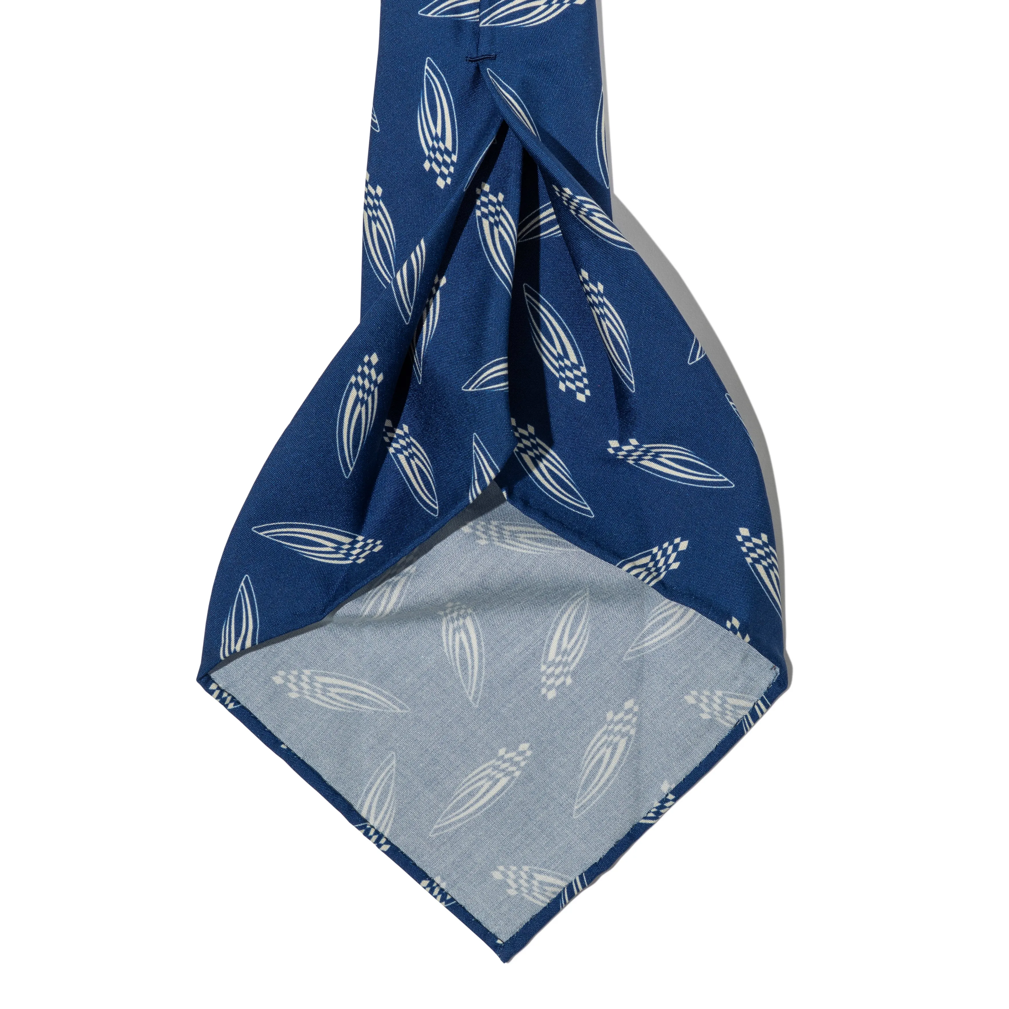 Schappe Silk Deco Print Seven-fold Tie