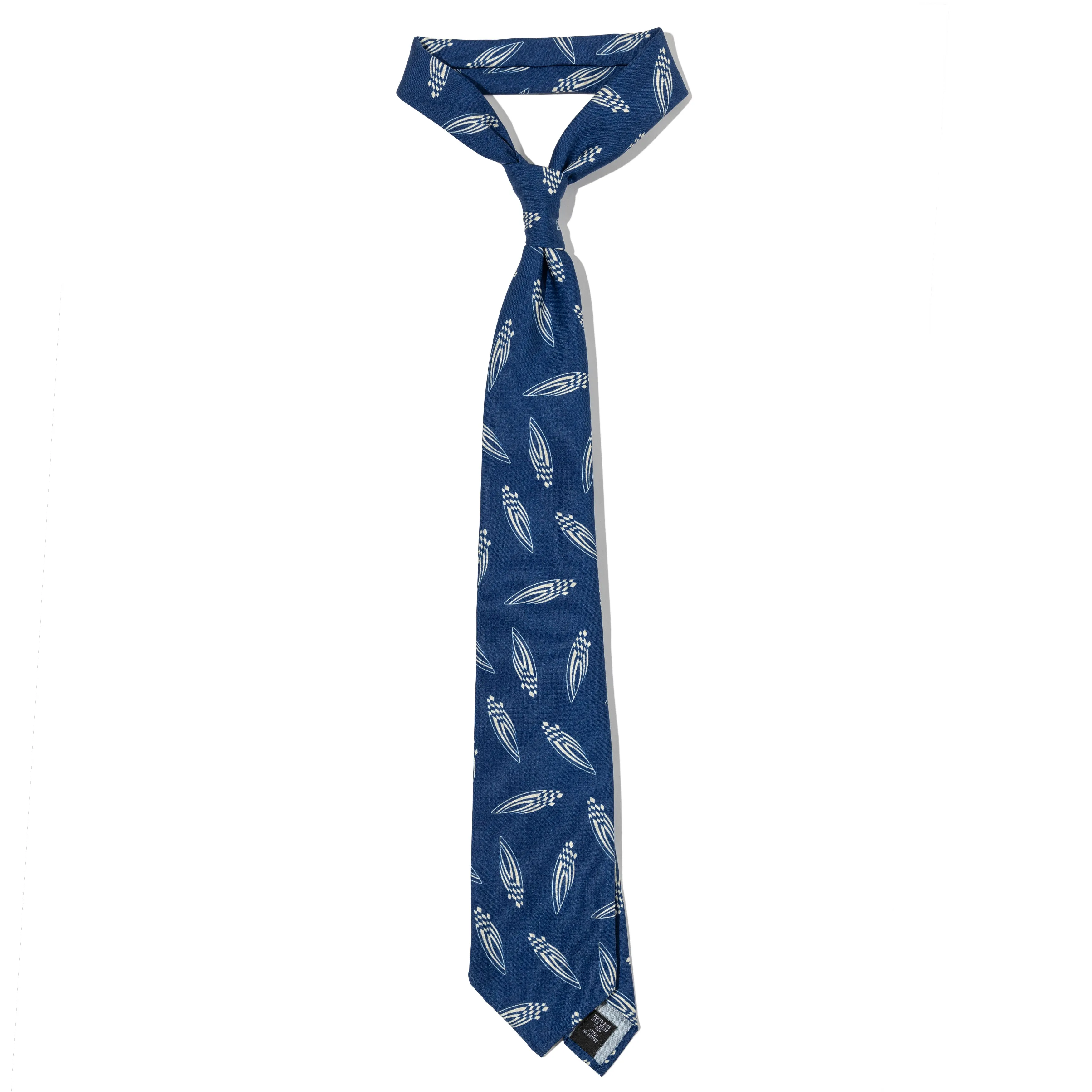 Schappe Silk Deco Print Seven-fold Tie