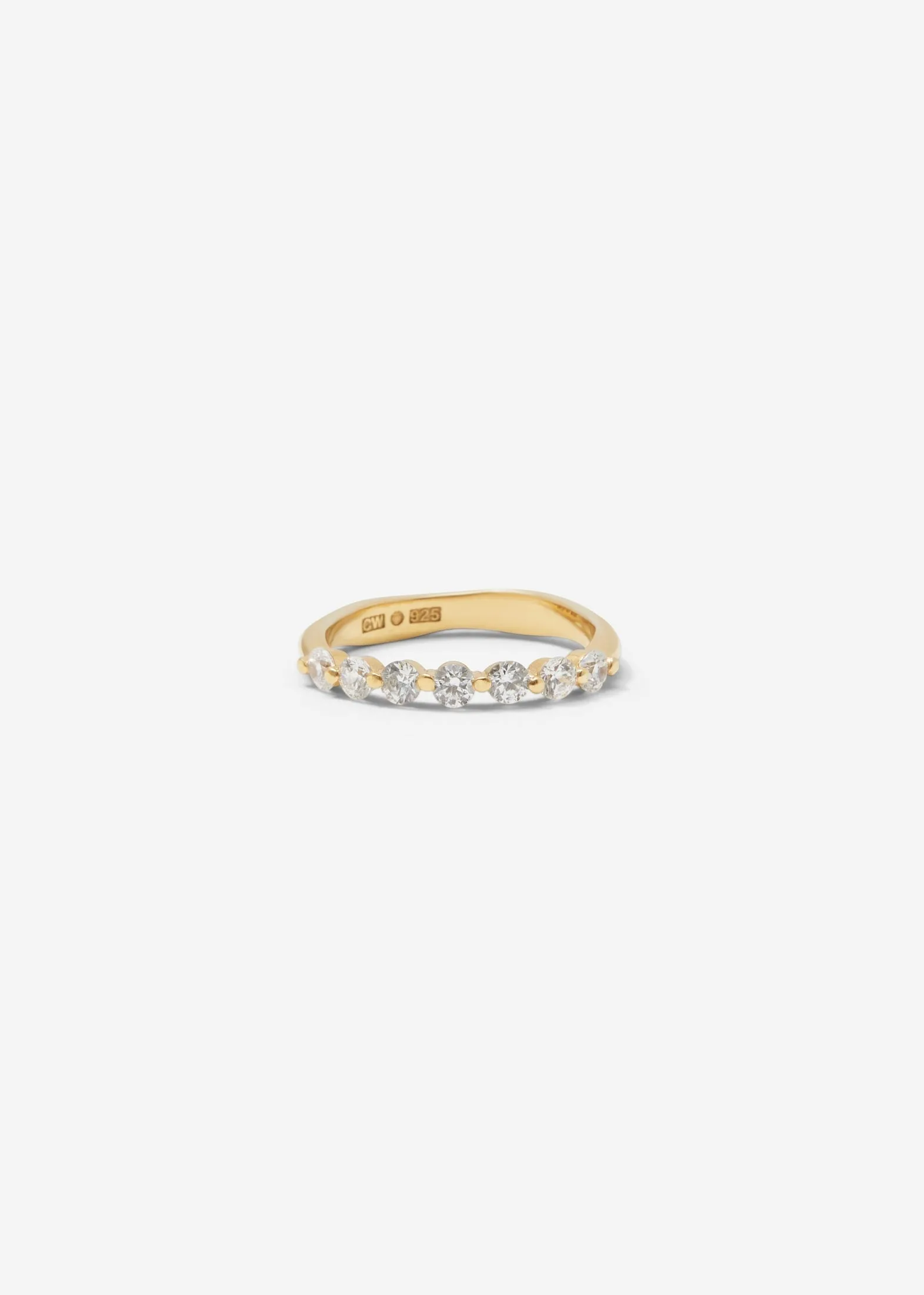 Shared Prong Set 1/3 Eternity Band 0.08 ct