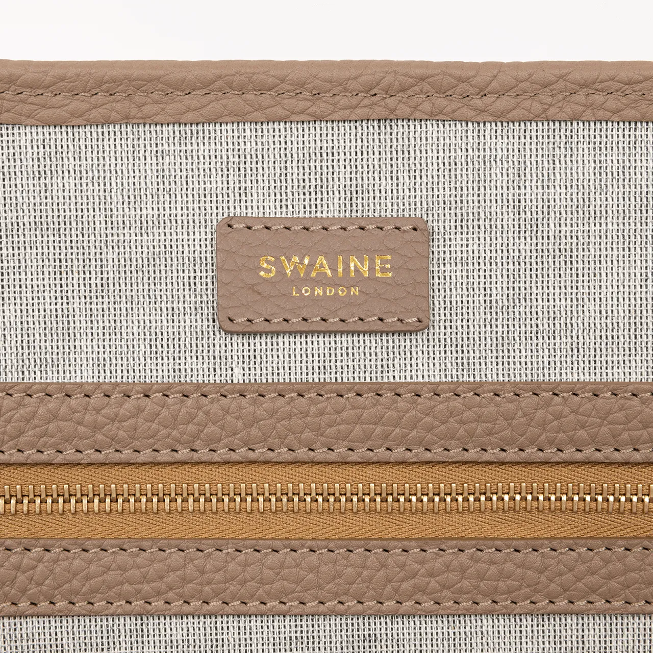 Shopper - Taupe Pebble & Beige Canvas