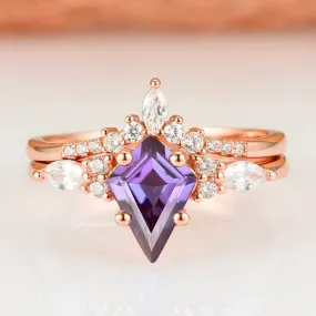 Skye Amethyst Ring Set- 14K Rose Gold Vermeil