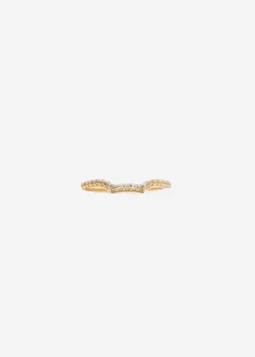 Slized Scallop Set Half Eternity Band 0.01 ct