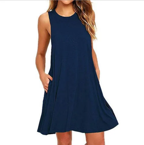 Summer Casual Pocket Dress, T Shirt Dresses