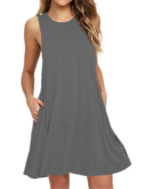 Summer Casual Pocket Dress, T Shirt Dresses