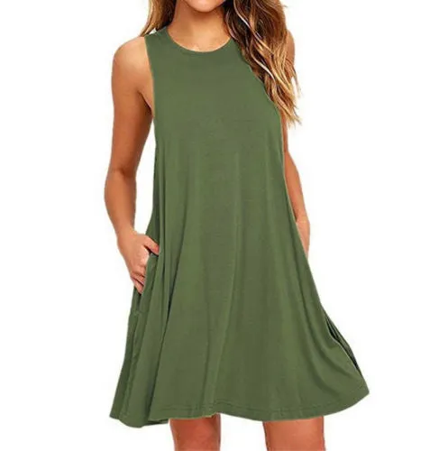 Summer Casual Pocket Dress, T Shirt Dresses