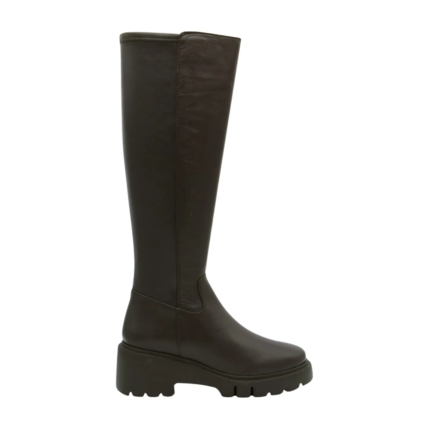 Unisa Brown Leather Knee Boot JACE