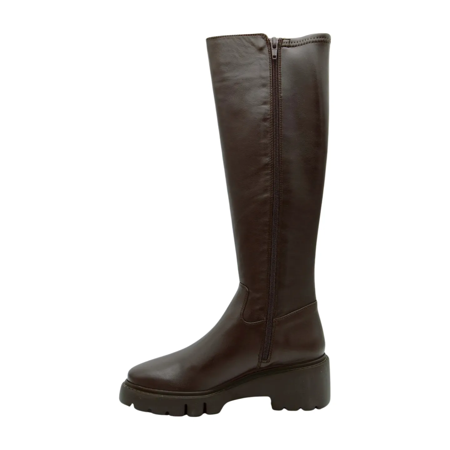 Unisa Brown Leather Knee Boot JACE