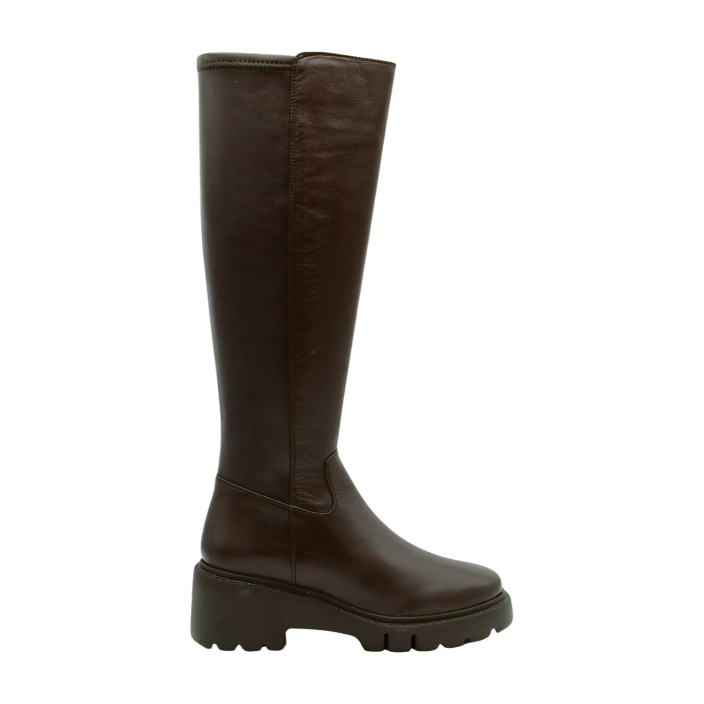 Unisa Brown Leather Knee Boot JACE