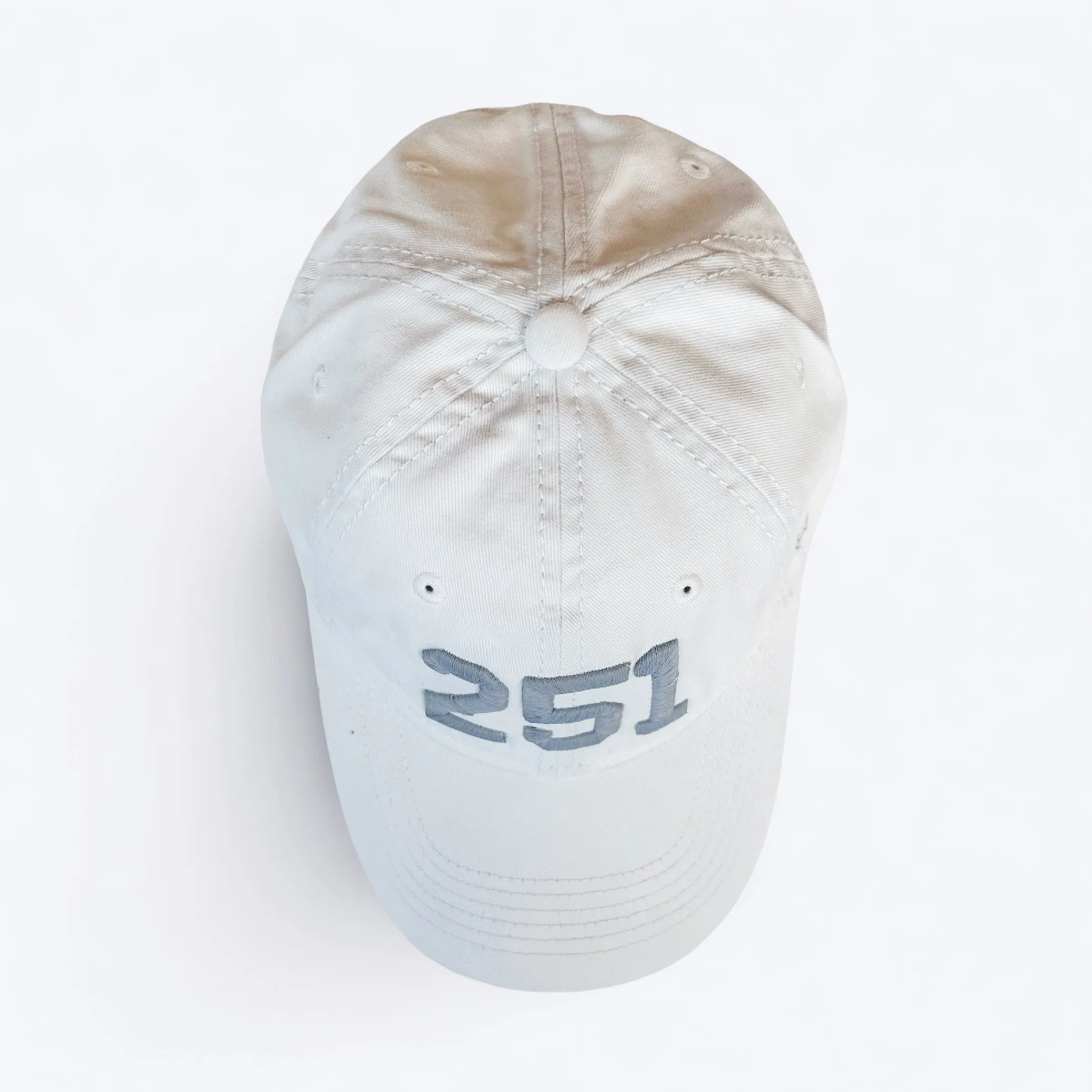 White and Grey 251 Baseball Cap